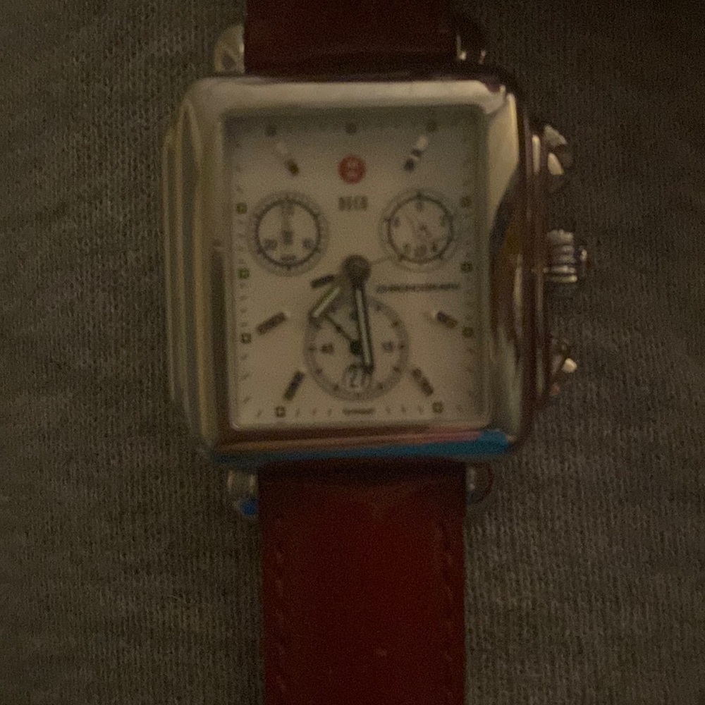 Michele Deco Chronograph Stainless Steel Watch. Needs battery replaced.